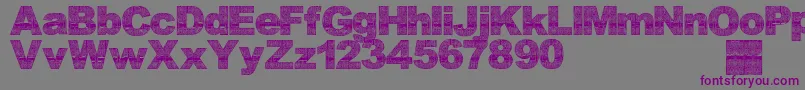 フォントAsmatfont2007 – 紫色のフォント、灰色の背景