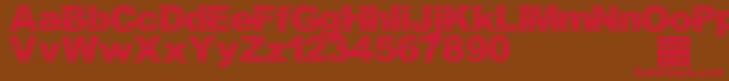 Asmatfont2007 Font – Red Fonts on Brown Background