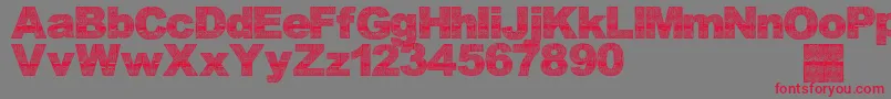 Asmatfont2007 Font – Red Fonts on Gray Background