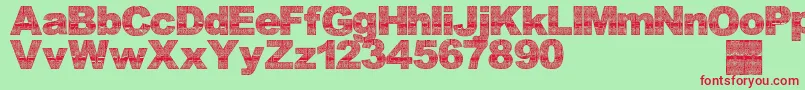 Asmatfont2007 Font – Red Fonts on Green Background