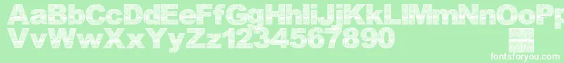 Шрифт Asmatfont2007 – белые шрифты на зелёном фоне