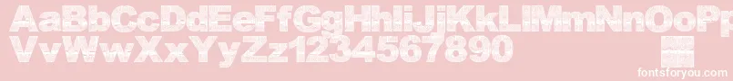 Asmatfont2007 Font – White Fonts on Pink Background