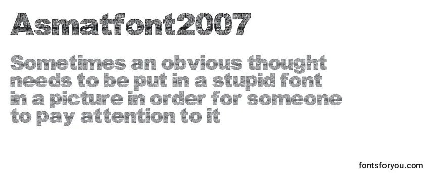 Asmatfont2007 Font
