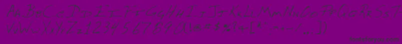 Lehn042-Schriftart – Schwarze Schriften auf violettem Hintergrund