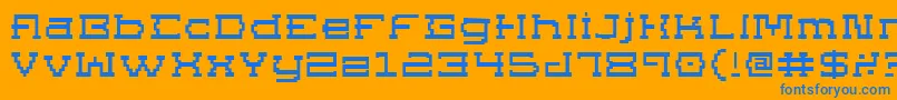 Supgoe Font – Blue Fonts on Orange Background