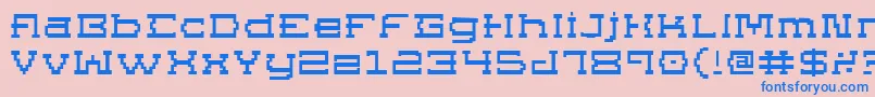 Supgoe Font – Blue Fonts on Pink Background