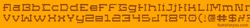 Supgoe Font – Brown Fonts on Orange Background