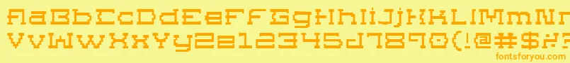 Supgoe Font – Orange Fonts on Yellow Background