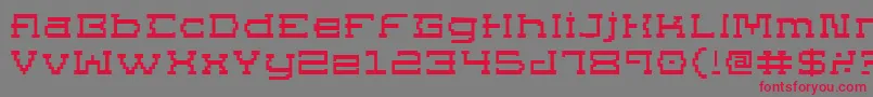 フォントSupgoe – 赤い文字の灰色の背景