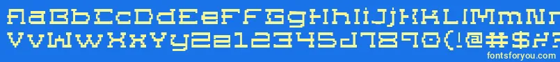 Supgoe Font – Yellow Fonts on Blue Background