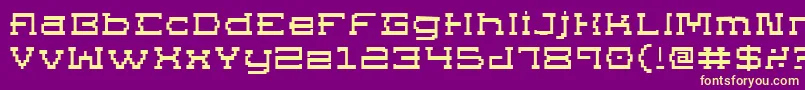 Supgoe Font – Yellow Fonts on Purple Background