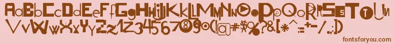 Acogessic Font – Brown Fonts on Pink Background