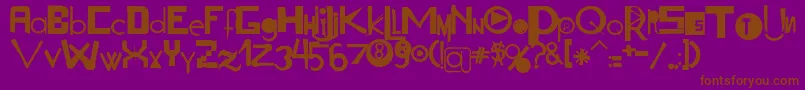 Acogessic Font – Brown Fonts on Purple Background