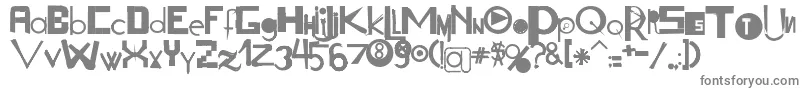 Acogessic-fontti – harmaat kirjasimet valkoisella taustalla