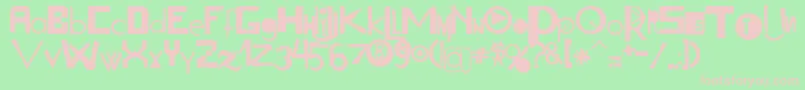 Подробнее о шрифте Acogessic Шрифт Acogessic – розовые шрифты на зелёном фоне
