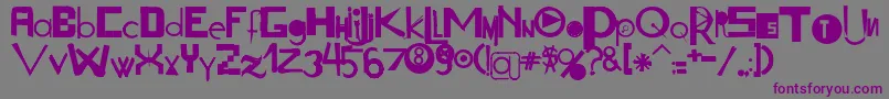 Acogessic Font – Purple Fonts on Gray Background