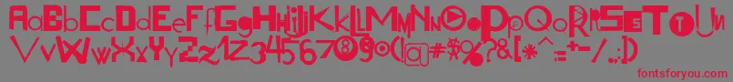 Acogessic Font – Red Fonts on Gray Background