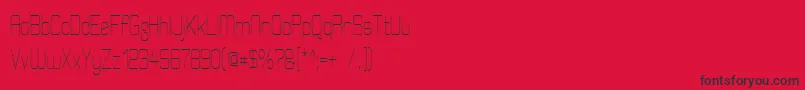 ElgethyEstCondensed Font – Black Fonts on Red Background