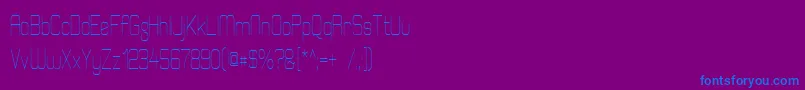 Fonte ElgethyEstCondensed – fontes azuis em um fundo violeta