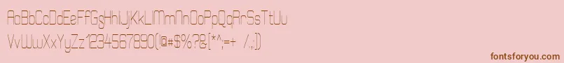 ElgethyEstCondensed Font – Brown Fonts on Pink Background