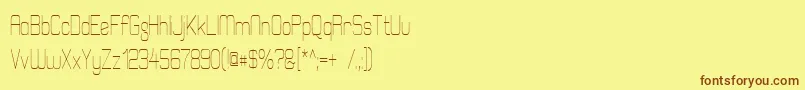ElgethyEstCondensed Font – Brown Fonts on Yellow Background