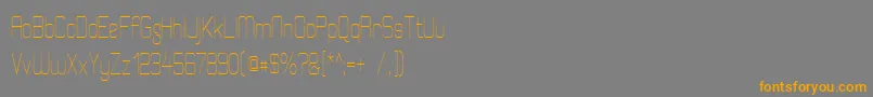 ElgethyEstCondensed-fontti – oranssit fontit harmaalla taustalla