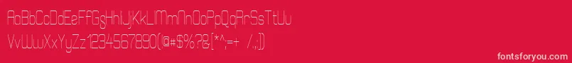 Шрифт ElgethyEstCondensed – розовые шрифты на красном фоне