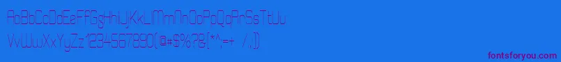 Czcionka ElgethyEstCondensed – fioletowe czcionki na niebieskim tle