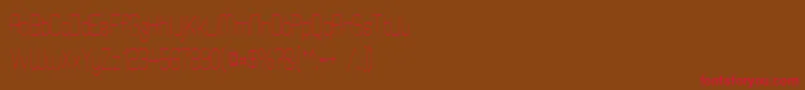 ElgethyEstCondensed Font – Red Fonts on Brown Background