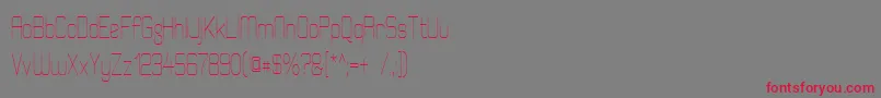 ElgethyEstCondensed Font – Red Fonts on Gray Background