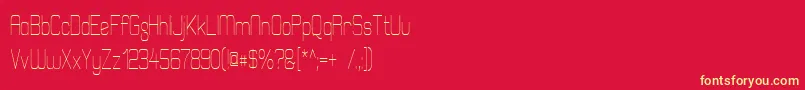 ElgethyEstCondensed-Schriftart – Gelbe Schriften auf rotem Hintergrund