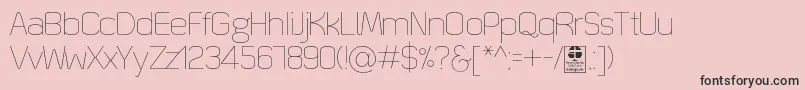 フォントQuizmaThinDemo – ピンクの背景に黒い文字