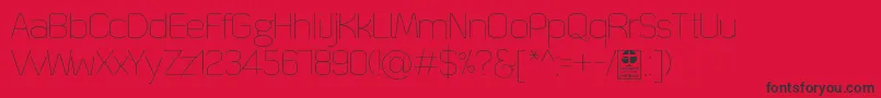 QuizmaThinDemo Font – Black Fonts on Red Background