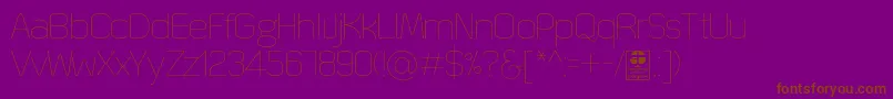 Шрифт QuizmaThinDemo – коричневые шрифты на фиолетовом фоне