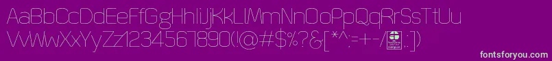 QuizmaThinDemo Font – Green Fonts on Purple Background