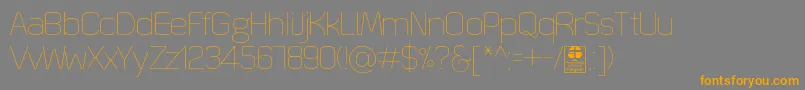 QuizmaThinDemo Font – Orange Fonts on Gray Background