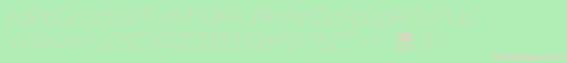 Шрифт QuizmaThinDemo – розовые шрифты на зелёном фоне