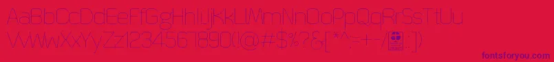 QuizmaThinDemo Font – Purple Fonts on Red Background