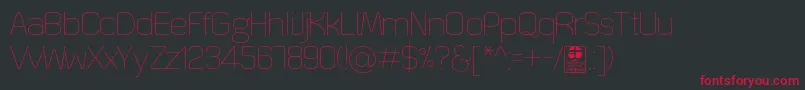 QuizmaThinDemo Font – Red Fonts on Black Background