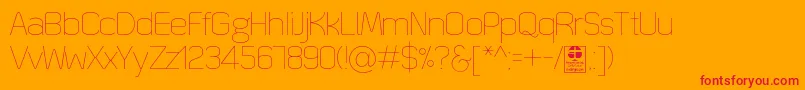 QuizmaThinDemo Font – Red Fonts on Orange Background