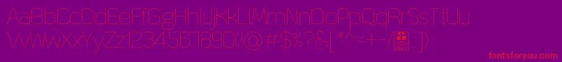 QuizmaThinDemo Font – Red Fonts on Purple Background