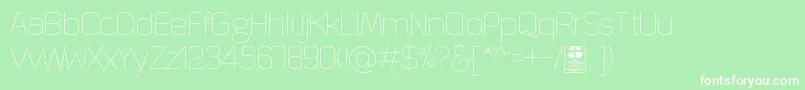 QuizmaThinDemo Font – White Fonts on Green Background