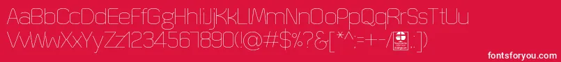QuizmaThinDemo Font – White Fonts on Red Background