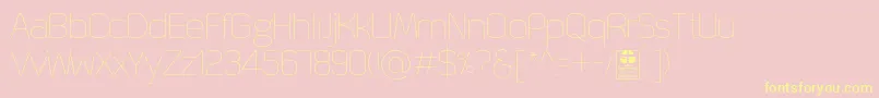 Шрифт QuizmaThinDemo – жёлтые шрифты на розовом фоне