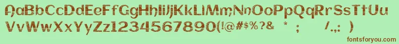 Шрифт FollowPine – коричневые шрифты на зелёном фоне