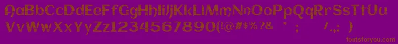 FollowPine-fontti – ruskeat fontit violetilla taustalla