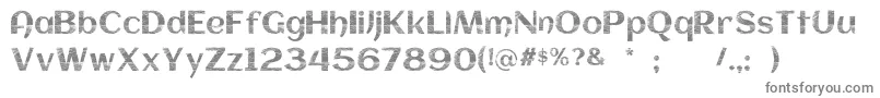 フォントFollowPine – 白い背景に灰色の文字