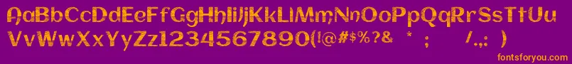 FollowPine Font – Orange Fonts on Purple Background