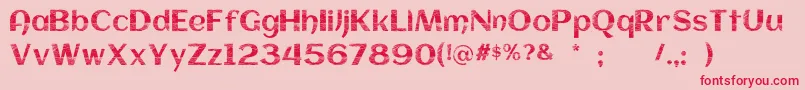 FollowPine Font – Red Fonts on Pink Background