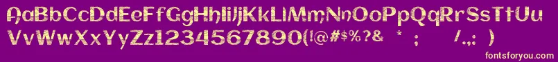 FollowPine Font – Yellow Fonts on Purple Background